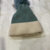 Blue/Beige Pom Pom Hat
