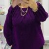 Blue Or Magenta Lurex Glitter Top