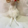 Small Sitting Down White Fabric Mouse