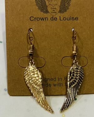 Gold Angel Wing Earrings