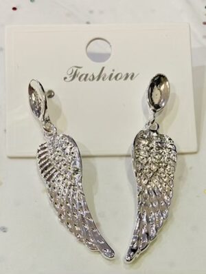 Silver Or Gold Larger Angel Wing Earrings