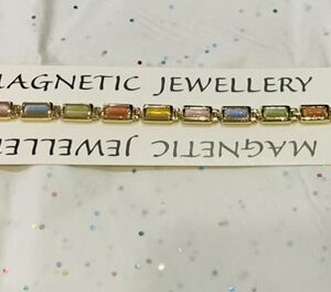 Gold Colourful Beaded Magnetic Bracelet