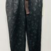 Black, Chocolate Brown, Tan, Or Beige Daisy Print Suedette Belted Trousers