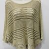 Lurex Beige Gold Thread Detail Jumper