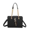 Black, Or Grey Designer Inspired Tassel Detail Shoulder Bag