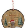 'This House Believes' Festive Cat Pebble Hanger