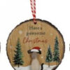 'Have A Pawsome' Festive Cat & Dog Pebble Hangers