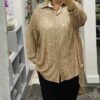 Long Gold Sequin Shirt