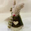 Small Green Mouse With Striped Scarf