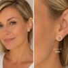 Gold Diamante Circle Earrings