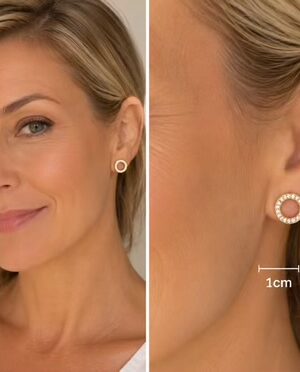 Gold Diamante Circle Earrings