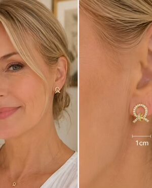 Gold Or Silver Knot Twist Diamante Loop Earrings