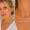 Multiple Gold Hearts On A Short Chain Necklace