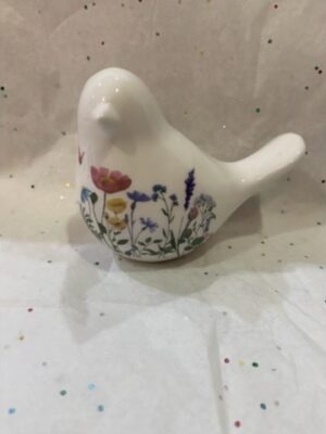 White Floral Bird