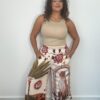 Plus Size Curve Wide Leg Safari Print Trousers