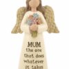 "MUM DOES WHAT EVER IT TAKES" Angel Ornament