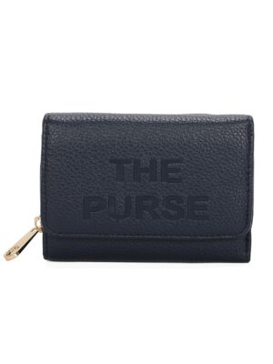 Navy "THE PURSE" Flap Over with press button closure