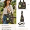 Black Jacquard Floral Print Camille Bag
