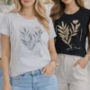 White With Silver Embellishment Or Black With Gold Embellishment T-Shirt