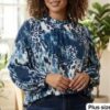 Blue Or Pink Animal Print Oversized Top