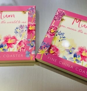 Mum You Mean The World To Me Floral Fine China Coaster