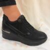 Black With Metal Trim Trainers