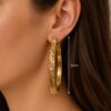 Gold 2 Strand Extra Large Hoop Earrings