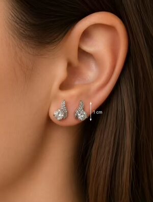 Silver Diamante Earrings