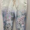 White/Blue Floral Ombre Cotton Magic Trousers