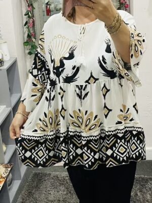Black Or Yellow Oversized Tunic Top