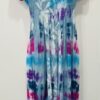 Cerise Pink/Navy Floral Print Long Dress