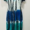 Green/Navy/Black Tie Die Long Dress