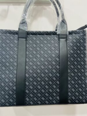 Black Or Beige Monogram Tote Bag