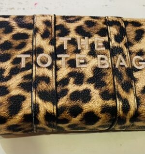 RFID Small Animal Print Tote Purse In Black Or Brown