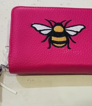 Cerise Pink, White, Or Pale Blue Bee Purse