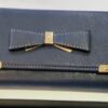 Navy Bow Detail Large Purse