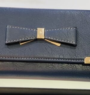Navy Bow Detail Large Purse