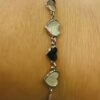 Silver Pearl Effect Hearts Bracelet