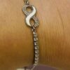 Silver/White Infinity Diamante Bracelet