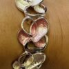 Pink/White/Silver Elasticated Bracelet