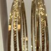 Gold 3 Strand Large Hoop Earrings