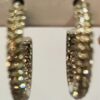 Silver Or Gold Diamante Hooped Earrings