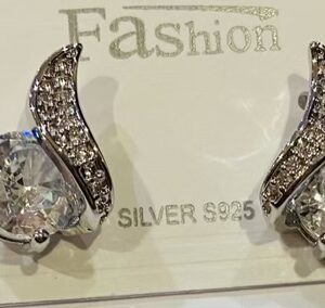Silver Diamante Earrings