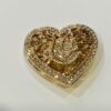Gold Diamante Heart Magnetic Broach