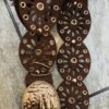 Chocolate Brown Wide Elasticated Belt With Gold Buckle Detail