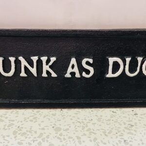Frunk as Duck Cast Iron Sign 22cm