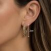 Silver Or Gold Diamante Hooped Earrings