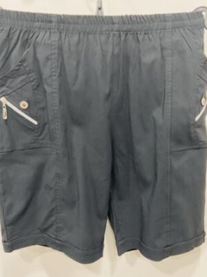 Black Cherry Berry Above The Knee Cotton Mix Shorts