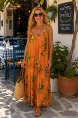 Long Floral Print Summer Dress Various Colours