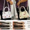 White Or Light Beige Cute Cherry Print Shoulder Bag